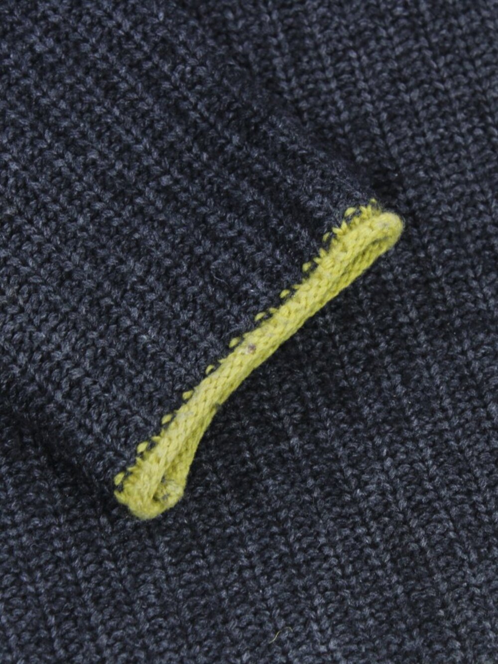 Bartolini Italia Women's Sweater – Charcoal Gray with Lime Green Trim – Size XS - Picture 3 of 6